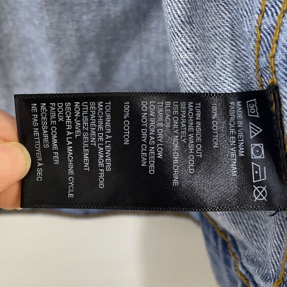 BDG Urban Outfitters Acid Wash Oversized Jean Jacket Blue Size Small - Picture 11 of 13